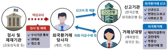외국환거래 신고·보고 흐름도