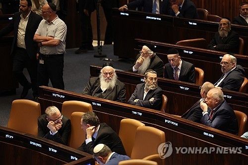 이스라엘 크네세트(의회)의 법안 투표