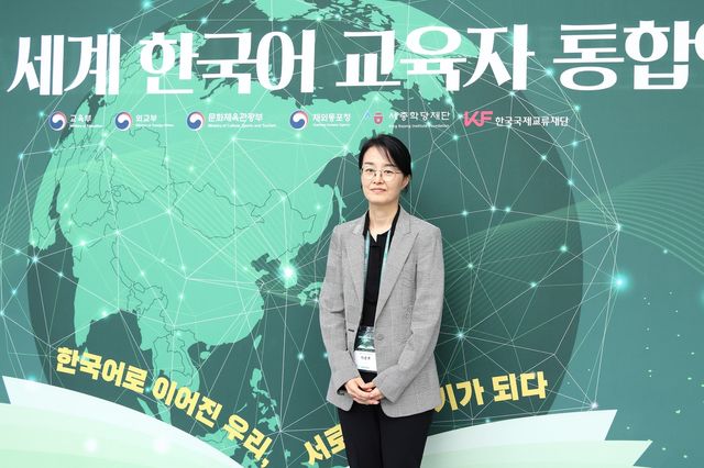 연합뉴스와 인터뷰하는 이은주 인도 그레이터 노이다 한글학교 교감