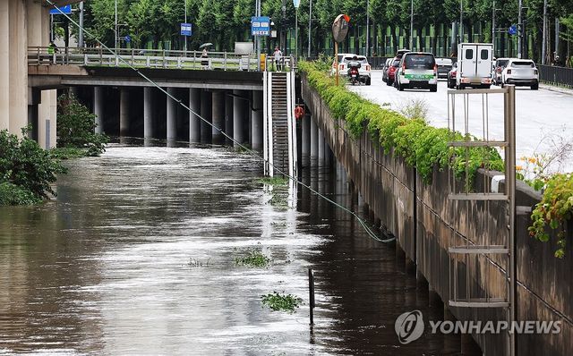 국지성 호우 영향, 서울 도림천 일대 침수주의보 발령