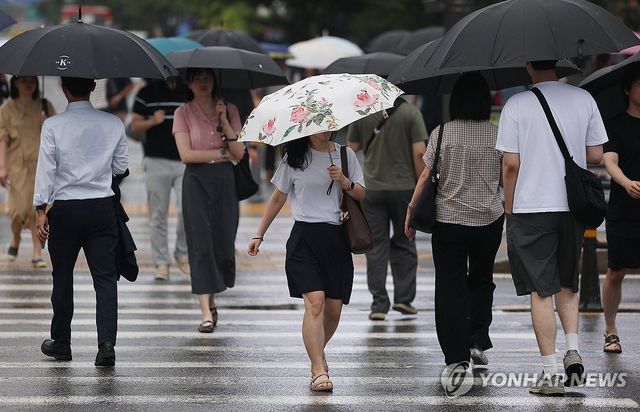 꽃무늬 우산과 함께