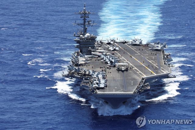 사진은 림팩 훈련 참가한 미 항모 시어도어 루즈벨트호 