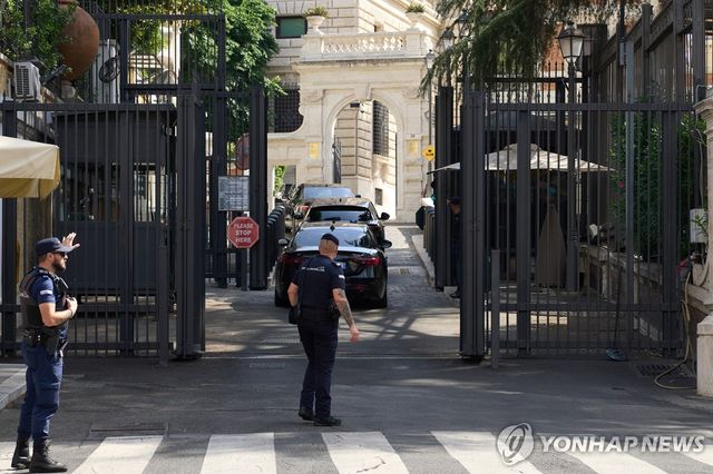 이스라엘·레바논 간 협상이 열린 로마 주재 미국대사관