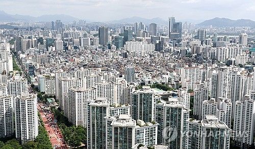 아파트와 다세대 주택 등이 혼재된 서울 강남 일대 전경[연합뉴스 자료사진]