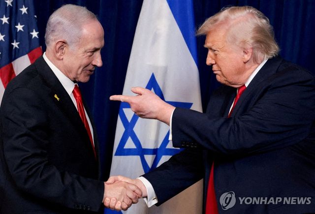 도널드 트럼프 미국 대통령과 베냐민 네타냐후 이스라엘 총리 [로이터=연합뉴스 자료사진. 재판매 및 DB 금지]