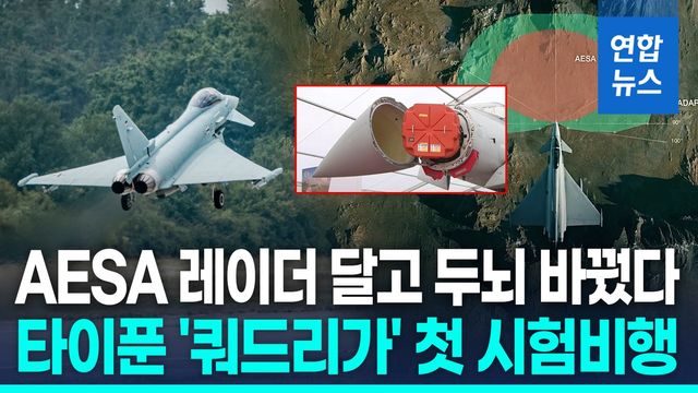 [영상] 유로파이터 '쿼드리가' 첫 시험 비행…"AESA 레이더 기본 탑재" - 2