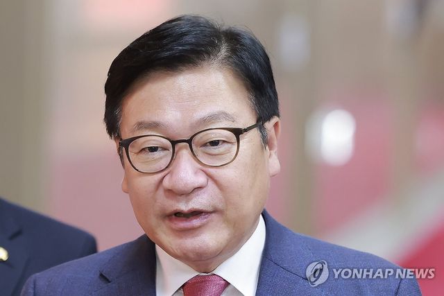 국회의장 주재 원내대표 회동 마친 국민의힘 정점식 원내대표