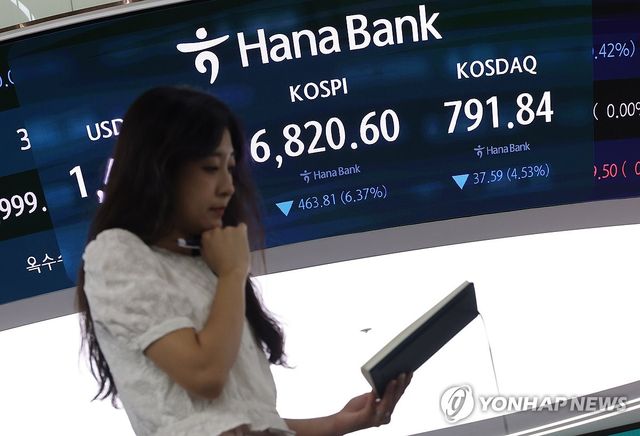 코스피 7,000선 반납