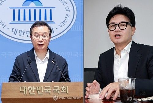 더불어민주당 이건태 의원(왼쪽)과 무소속 한동훈 의원