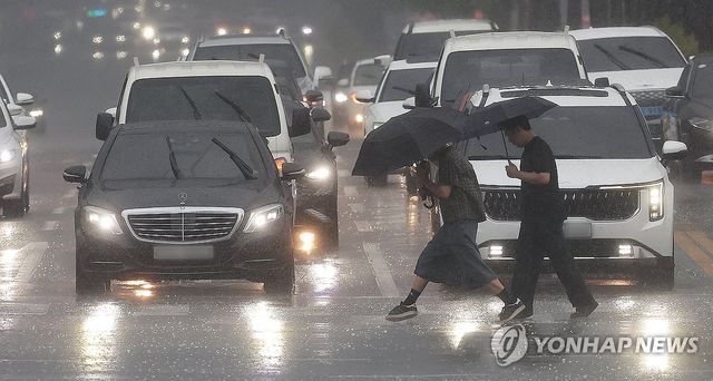 세차게 쏟아지는 장맛비
