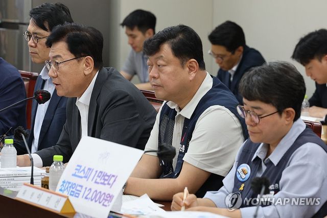발언하는 류기정 사용자위원