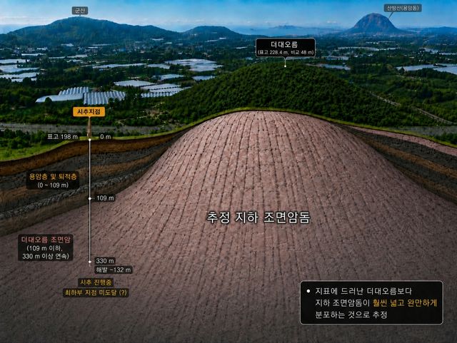 더데오름 용암돔 모식도