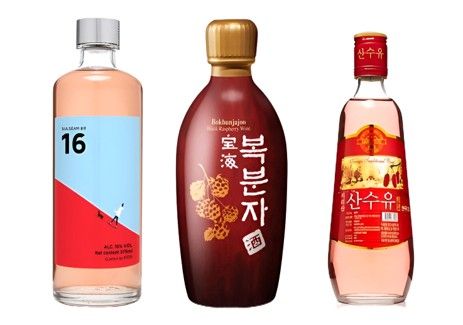 적(赤)의 색을 담은 오미자주, 복분자주, 산수유주