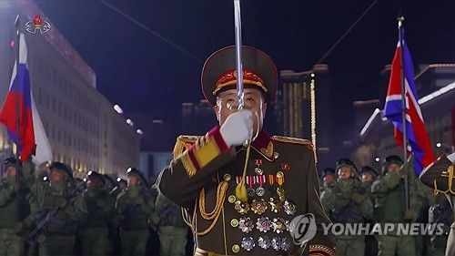 열병식 인솔하는 리창호 정찰정보총국장