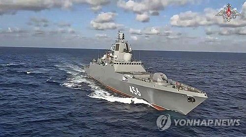 지난해 4월 지중해에서 진행된 러시아-이집트 합동훈련에 나선 러 해군 함정