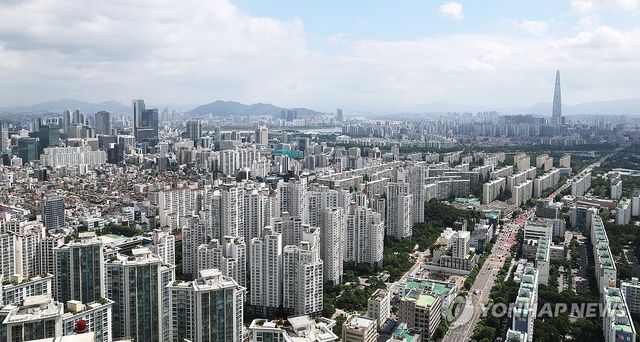 서울 강남 일대 아파트 등 전경