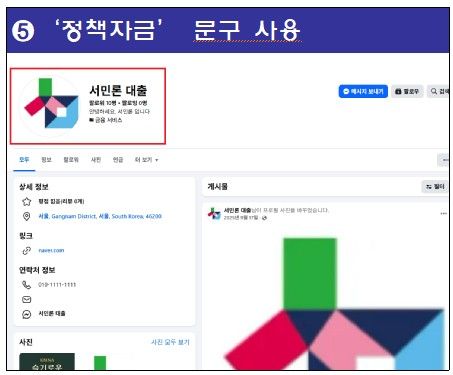 불법사금융 광고 유형 예시 