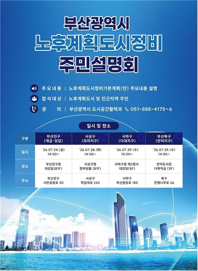 부산시 노후계획도시정비 주민설명회