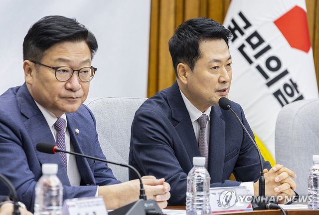 선관위 국조특위ㆍ선관위 개혁특위 연석회의에서 발언하는 장동혁 대표