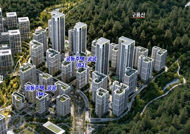 구룡마을 B2·M블록 공공주택건설사업 예상 조감도