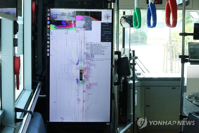 자율주행 버스 내부 모습