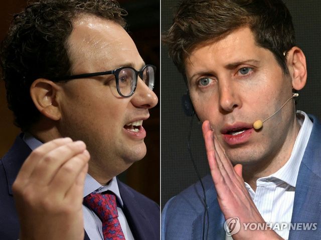 다리오 아모데이 앤트로픽 CEO와 샘 알트먼 오픈AI CEO