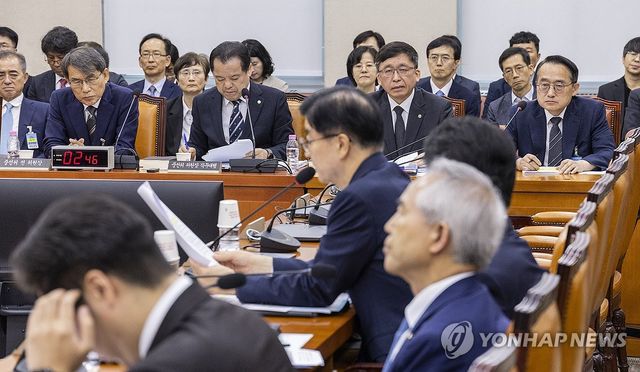 22일 국회에서 열린 '제9회 전국동시지방선거 투표용지 부족 사태 등 국민 참정권 침해 진상규명 및 선거관리 개혁을 위한 국정조사 특별위원회' 제2차 청문회. 2026.7.22 hkmpooh@yna.co.kr