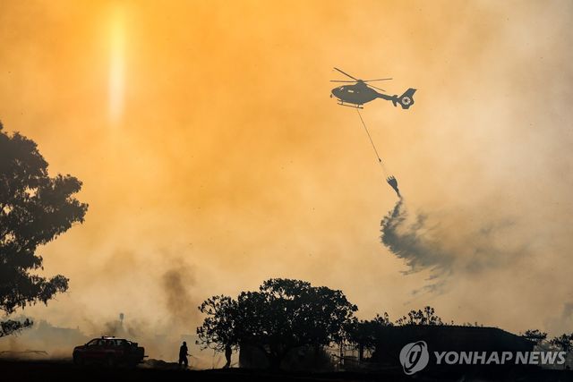 이탈리아 산불 진화작업