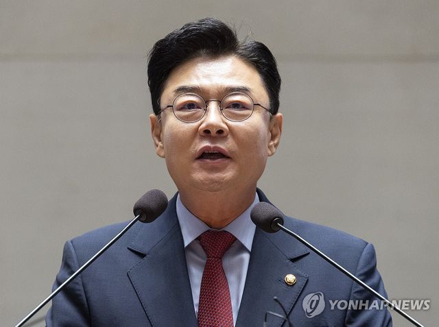 인사말 하는 김성원 국회 산중위원장 후보자
