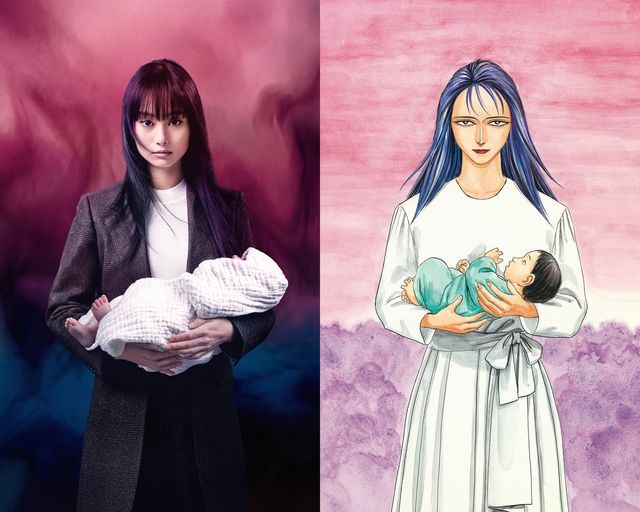 '기생수: 타미야' 스틸(왼쪽)과 원작 만화