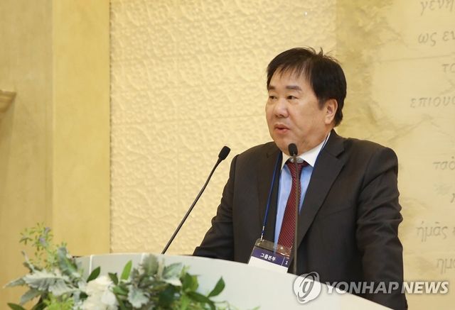 인사말 하는 우오현 SM그룹 회장