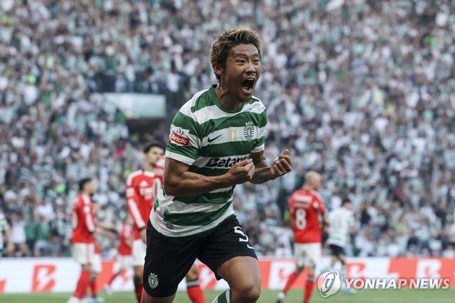 스포르팅에서 뛰던 모리타.