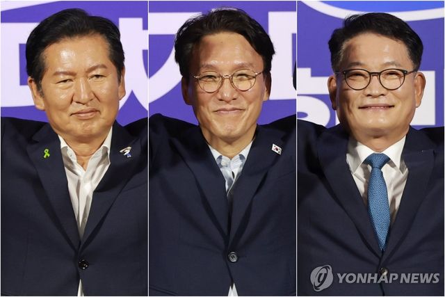정청래·김민석·송영길 더불어민주당 당 대표 후보