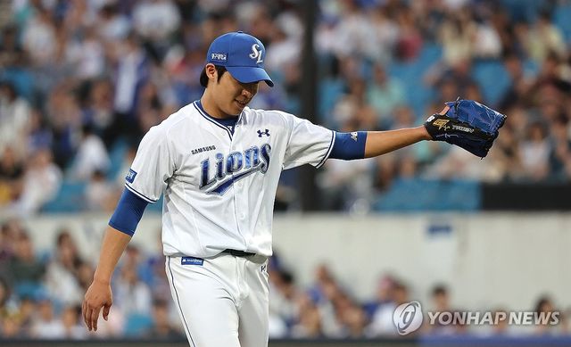원태인, 5이닝 무실점 투구
