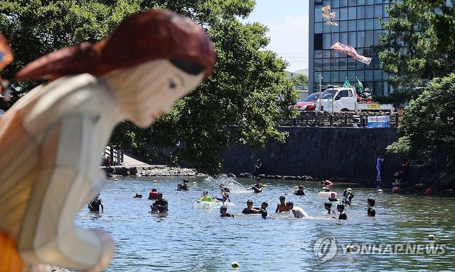 "얼음물처럼 시원해요"…제주 월대천 축제