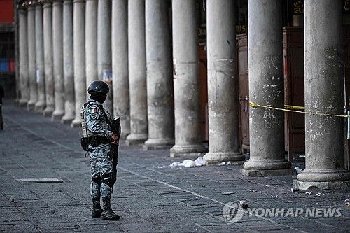 사건 현장에 온 멕시코군