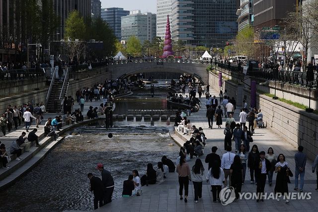 서울 청계천 전경