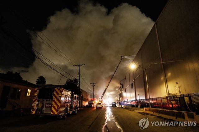 LA 보일화이츠 화재 당시 모습