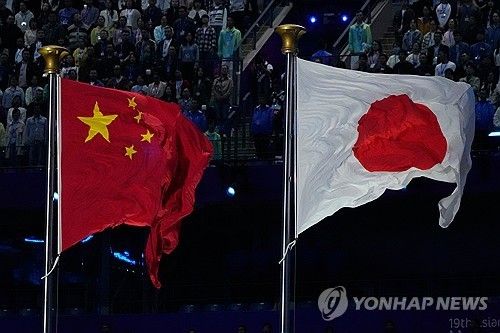 중국과 일본 국기