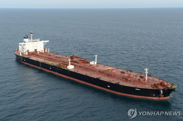 러시아 드론 발사에 동원된 것으로 알려진 그림자 선단 소속 '보라카이' 유조선의 모습