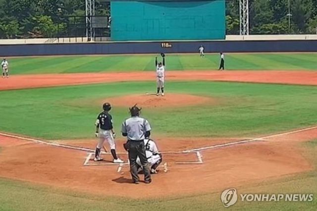 배재고와 광주일고의 경기 모습