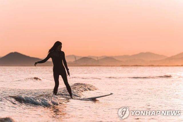 다대포 일몰 서핑