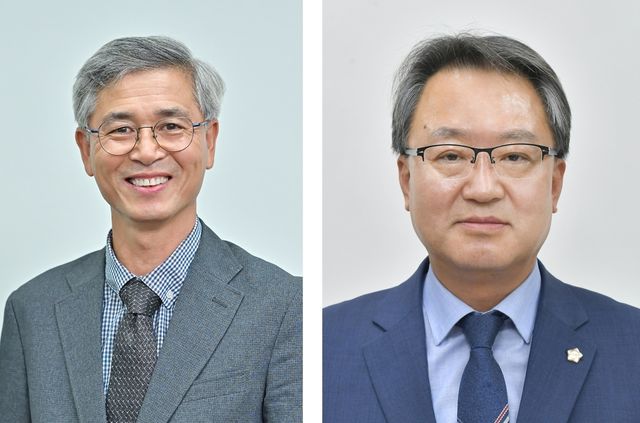 김진용(좌) 예결위원장과 김용남 윤리특별위원장