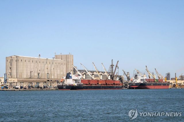 30일(현지시간) 이집트 다미에타 항만관리청이 배포한 항구 모습 [다미에타 항만관리청/AFP=연합뉴스. 재판매 및 DB 금지]