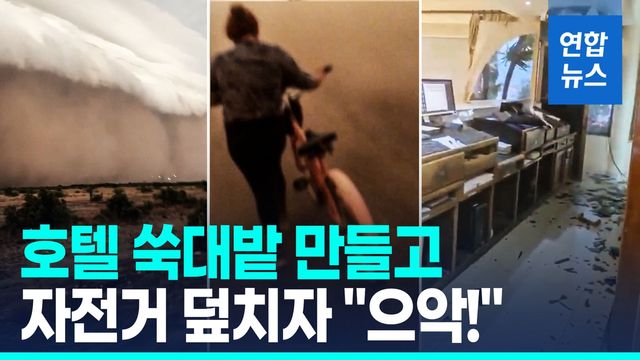 [영상] 시속 150㎞ 강풍에 호텔 쑥대밭…멕시코 덮친 모래폭풍 - 2