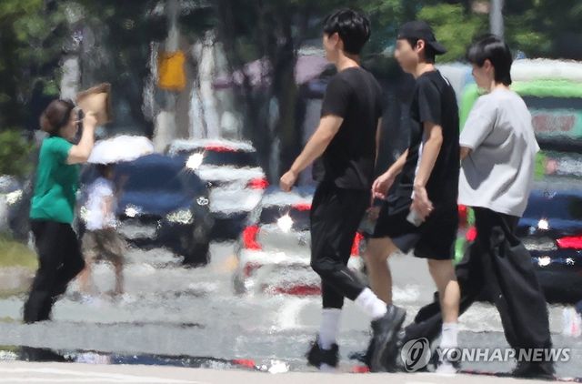 아지랑이로 실감하는 폭염