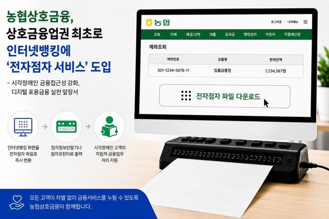 농협상호금융 전자 점자 서비스 