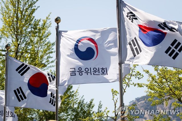 금융위원회 외부 깃발