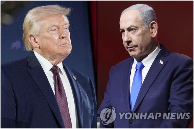 트럼프 미국 대통령(왼쪽)과 네타냐후 이스라엘 총리