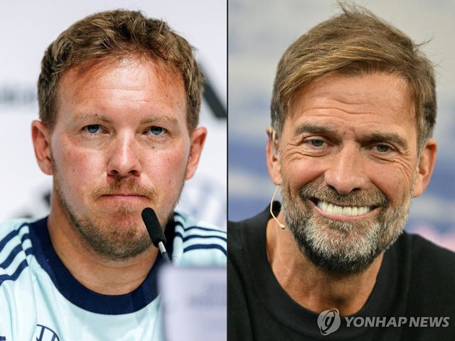 율리안 나겔스만 전 독일 대표팀 감독(왼쪽)과 위르겐 클롭.